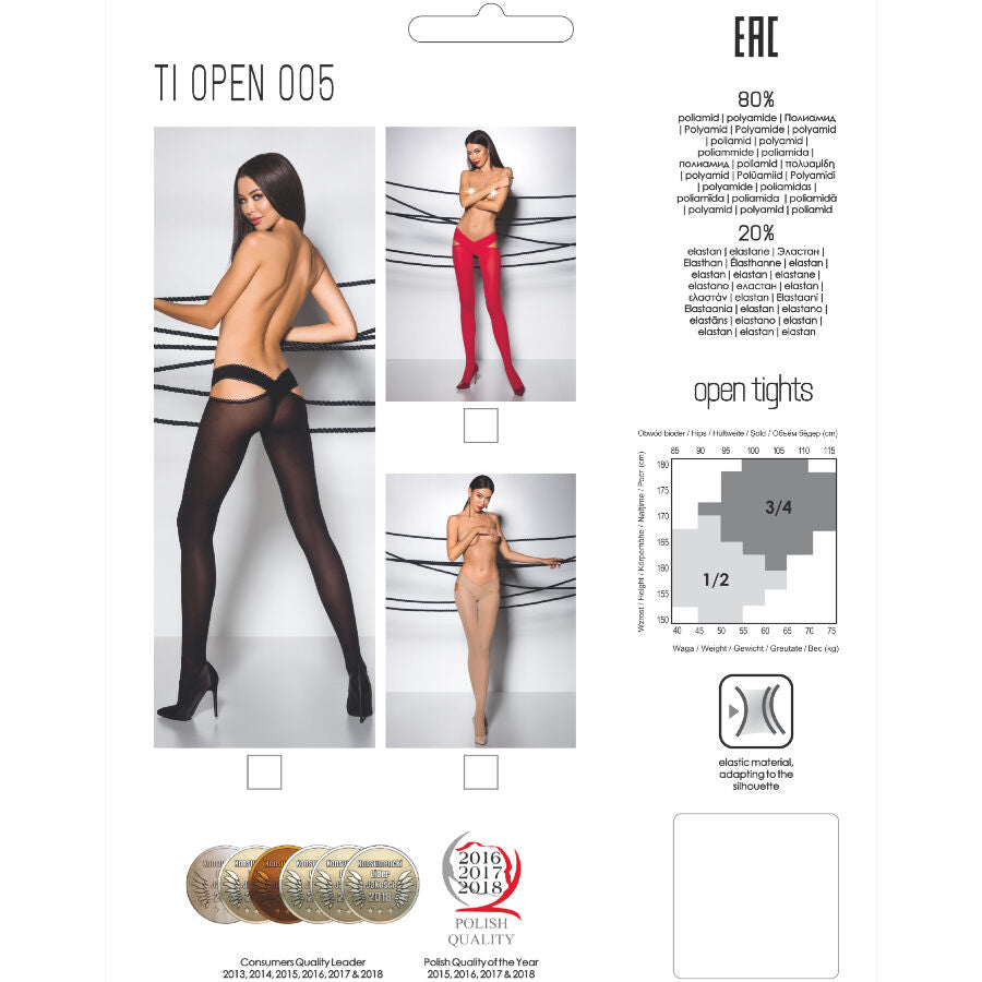 PASSION - TIOPEN 005 CALÇA PRETA 3/4 60 DEN