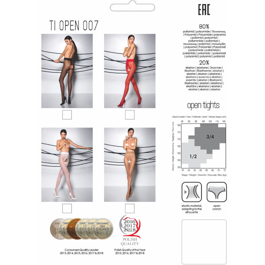 PASSION - TIOPEN 007 CALÇA-CALÇA BRANCA 1/2 20 DEN