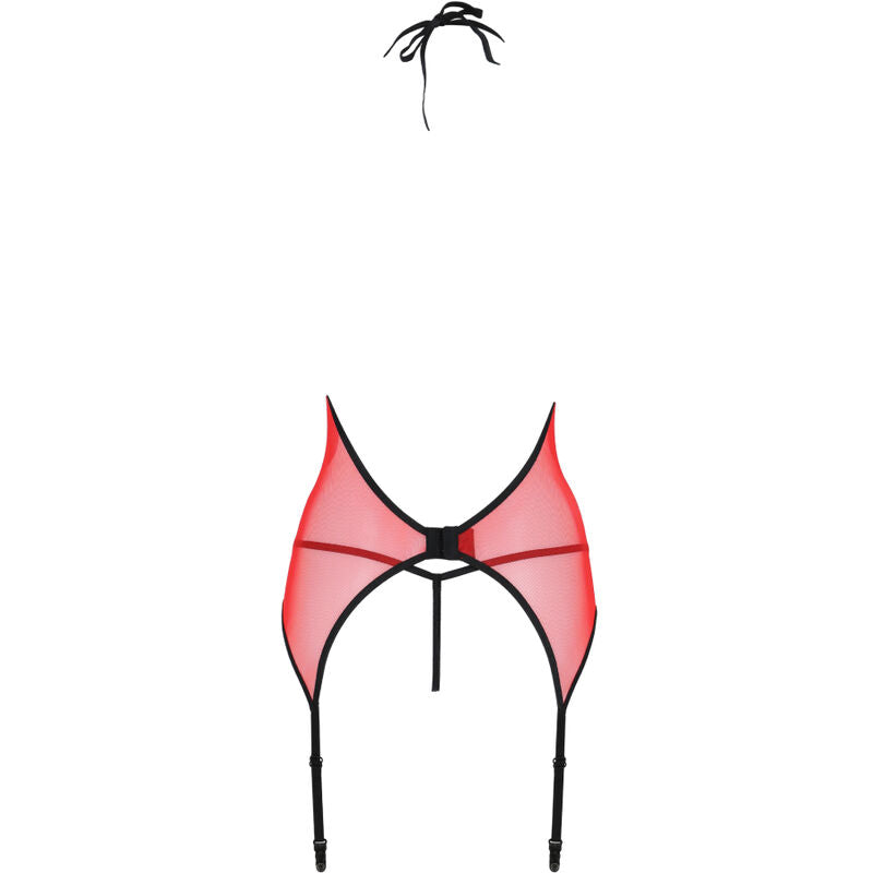 PASSION - CORSET PEÔNIA LINHA ERÓTICA VERMELHO L/XL