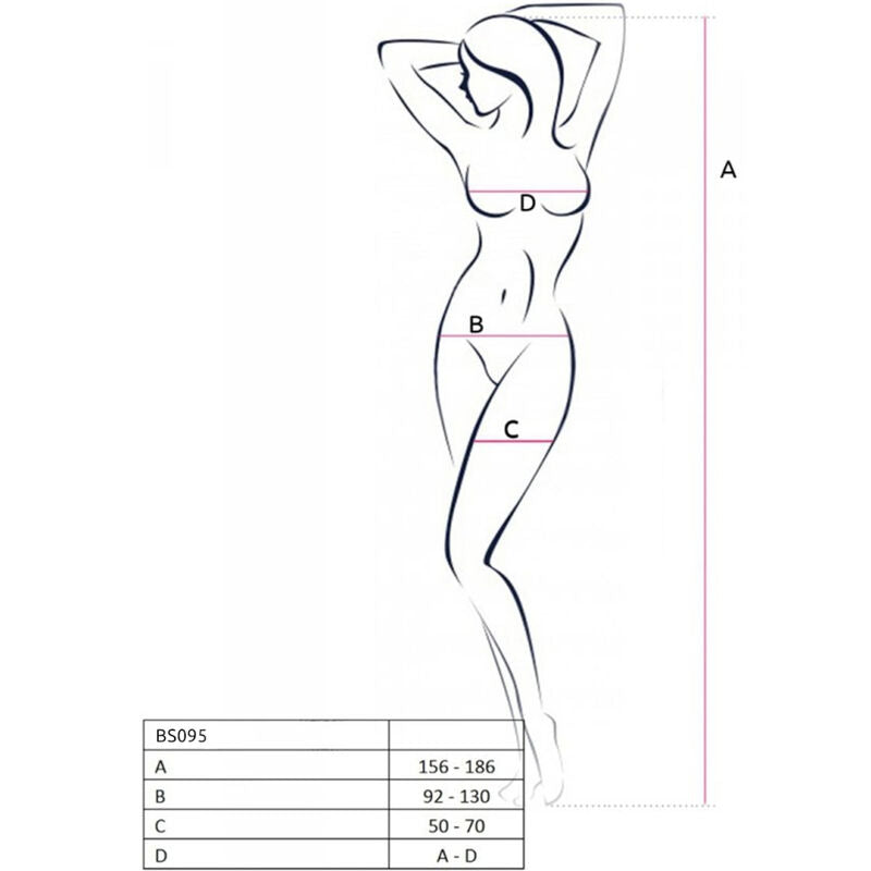 PASSION - BS095 BODYSTOCKING PRETO TAMANHO ÚNICO