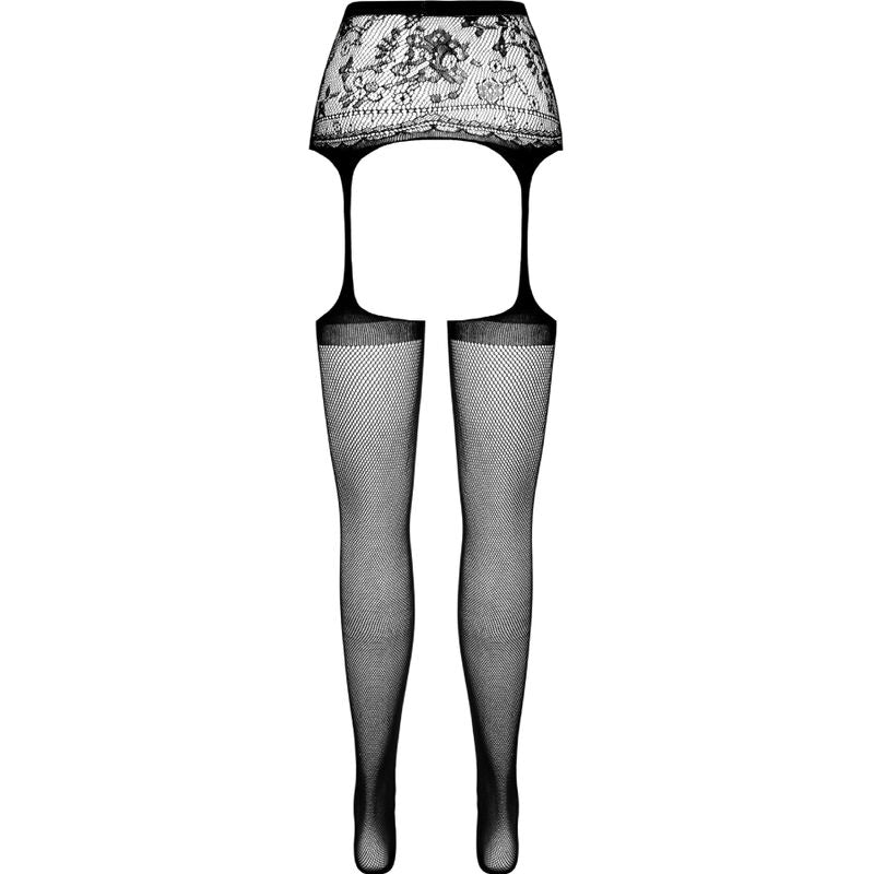 PASSION - S028 MEIA-CALÇA PRETA COM LIGA TAMANHO ÚNICO