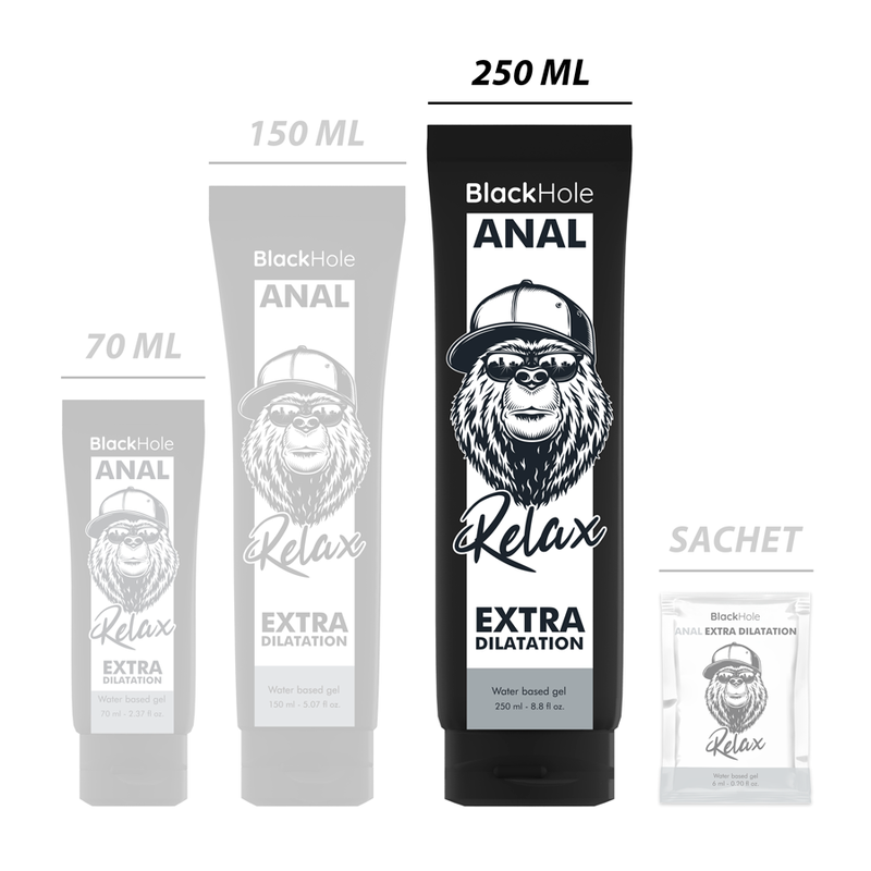 AGUJERO NEGRO - GEL DE DILATACIÓN ANAL A BASE DE AGUA 250 ML