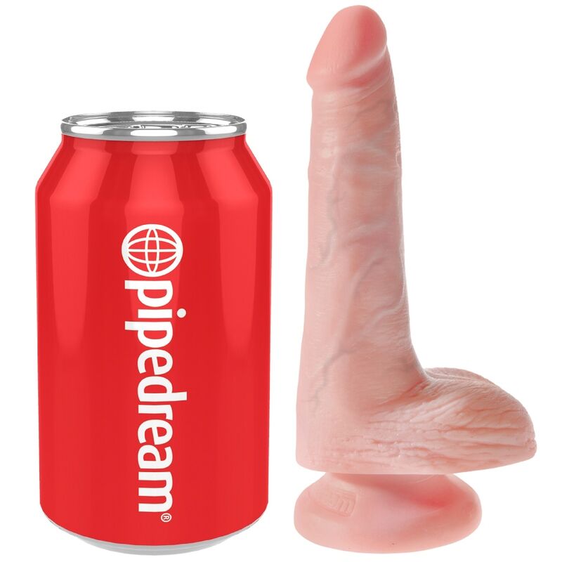 KING COCK - PENE REALISTA CON BOLAS 13,5 CM LIGERO