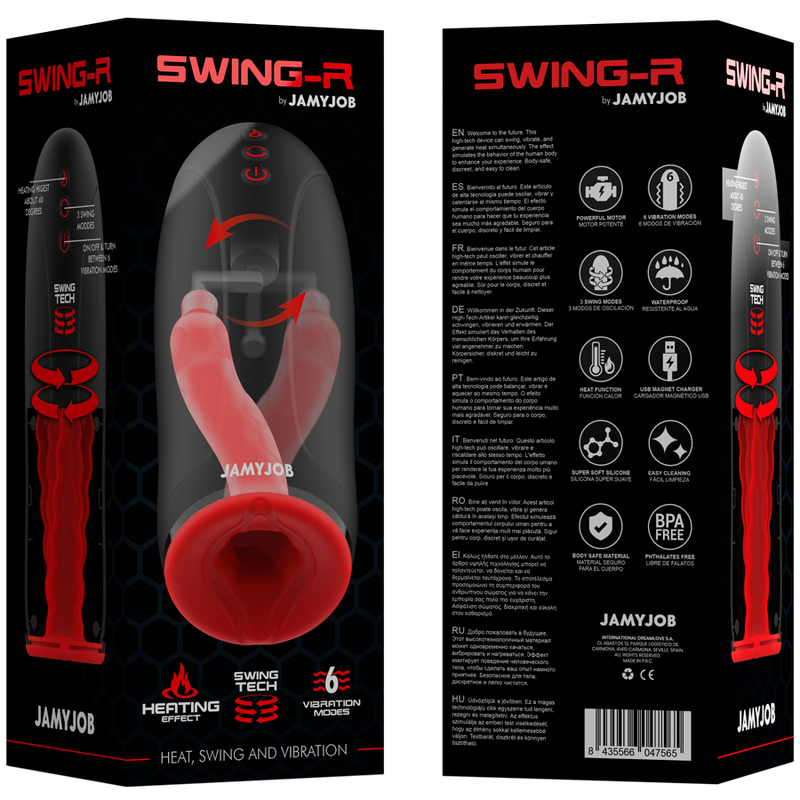 JAMYJOB - EFEITO DE AQUECIMENTO SWING-R, TECNOLOGIA SWING E MASTURBADOR DE VIBRAÇÃO