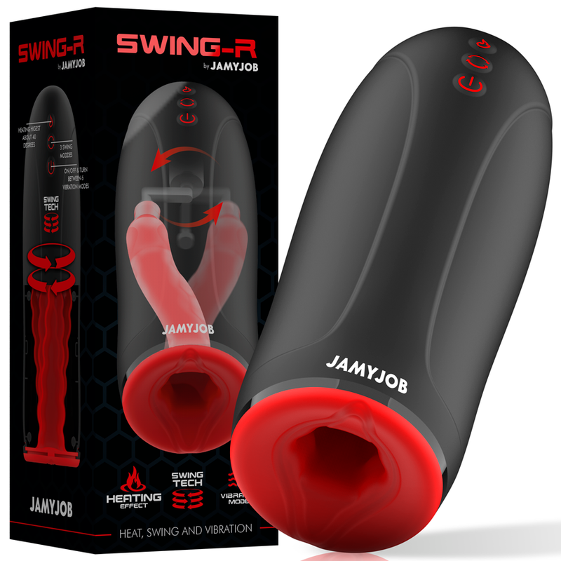 JAMYJOB - EFEITO DE AQUECIMENTO SWING-R, TECNOLOGIA SWING E MASTURBADOR DE VIBRAÇÃO