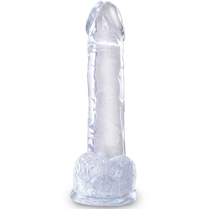 KING COCK - PENE REALISTA CON BOLAS 15,2 CM TRANSPARENTE