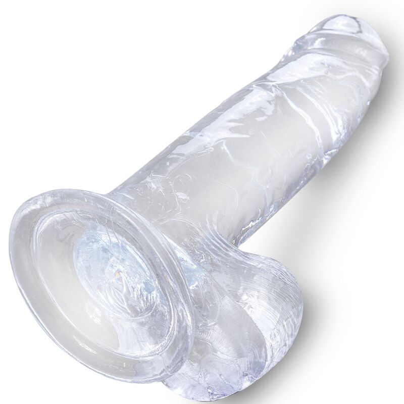 KING COCK - PENE REALISTA CON BOLAS 15,2 CM TRANSPARENTE