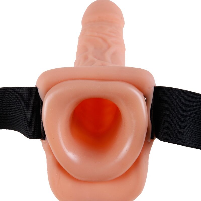 SÉRIE FETISH FANTASY - ARREIO AJUSTÁVEL COM CONTROLE REMOTO PÊNIS REALISTA COM TESTÍCULOS 17,8 CM