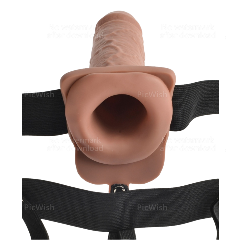 FETISH FANTASY SERIES - ARREIO AJUSTÁVEL PÊNIS REALISTA COM BOLAS RECARREGÁVEIS E VIBRADOR 17,8 CM