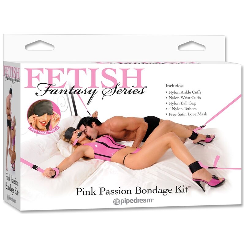 SÉRIE FETICHE FANTASIA - KIT BONDAGE ROSA