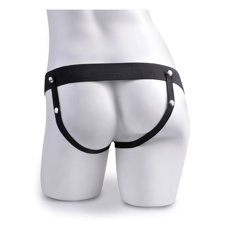 SÉRIE FETISH FANTASY - ARREIO AJUSTÁVEL PÊNIS REALISTA COM BOLAS ESGUICHADAS 19 CM
