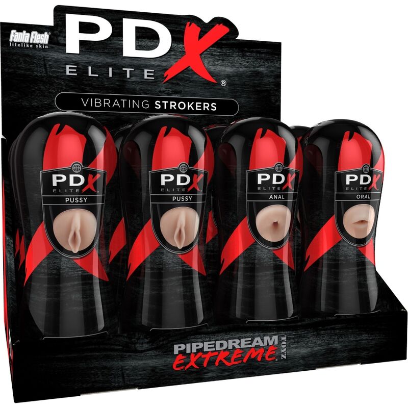 PDX ELITE - SET DE MASAJEADOR 12 UNIDADES: 6X VAGINA, 3X ANO, 3X BOCA