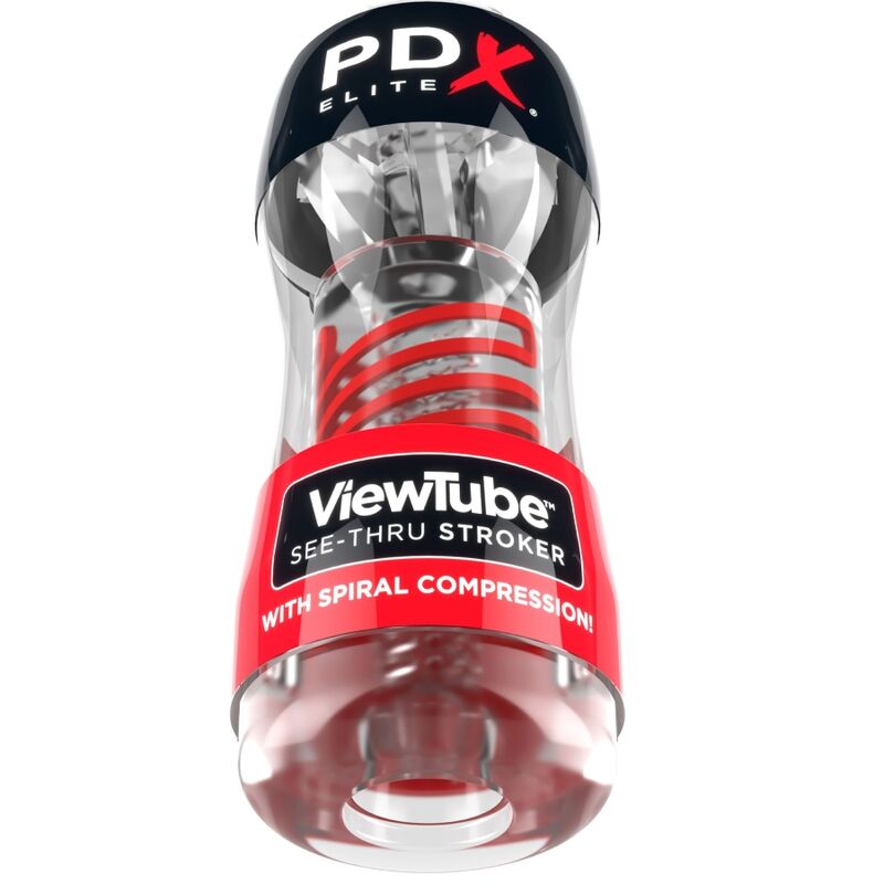 PDX ELITE - STROKER VIEWTUBE 2 ESPIRAL DE COMPRESIÓN TRANSPARENTE