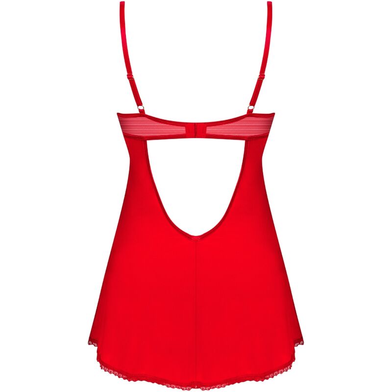 OBSESSIVE - INGRIDIA CHEMISE E TANGA VERMELHA XS/S