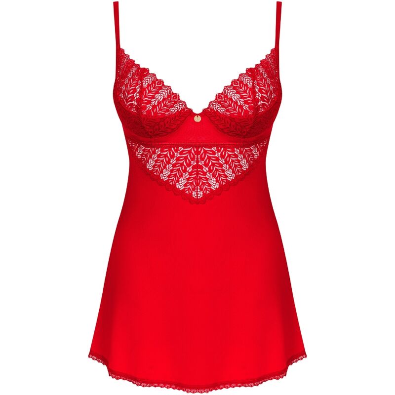 OBSESSIVE - INGRIDIA CHEMISE E TANGA VERMELHA XS/S