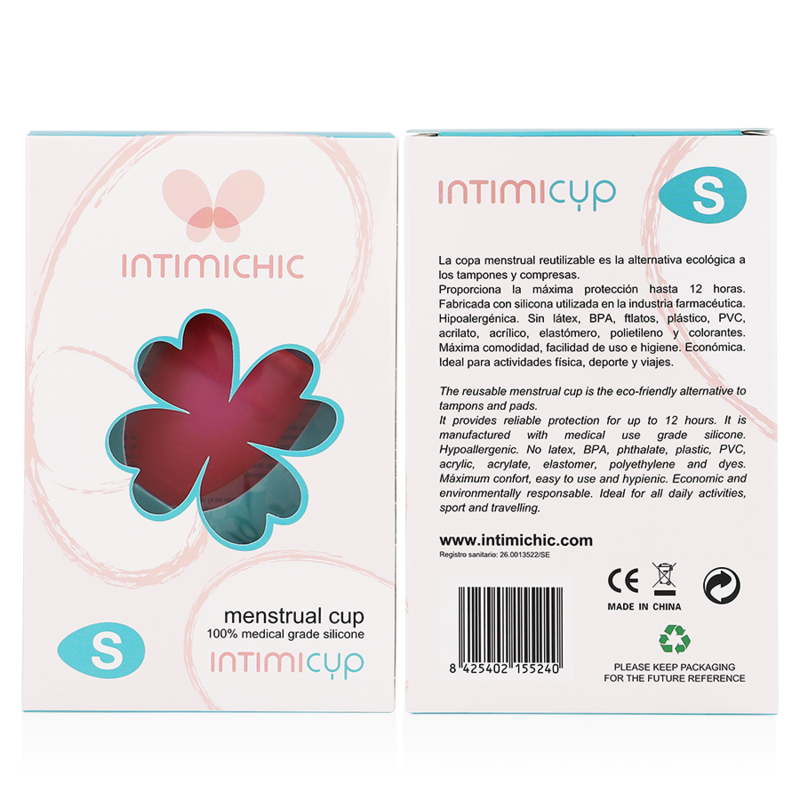 INTIMICHIC - COPO MENSTRUAL DE SILICONE DE GRAU MÉDICO - TAMANHO G