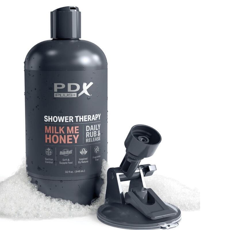 PDX PLUS - MASTURBADOR STROKER DESIGN DISCRETO DE GARRAFA MILK ME HONEY CANDY SHAMPOO