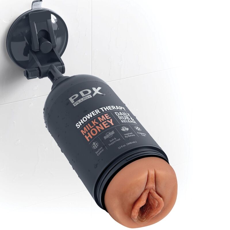 PDX PLUS - MASTURBADOR STROKER DESIGN DISCRETO DE GARRAFA MILK ME HONEY CANDY SHAMPOO