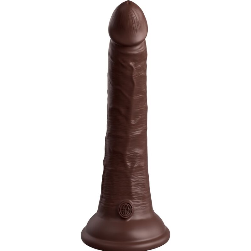 KING COCK - ELITE DILDO DE SILICONE REALÍSTICO 17,8 CM CASTANHO