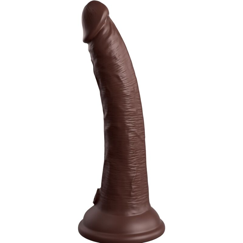 KING COCK - ELITE DILDO DE SILICONE REALÍSTICO 17,8 CM CASTANHO