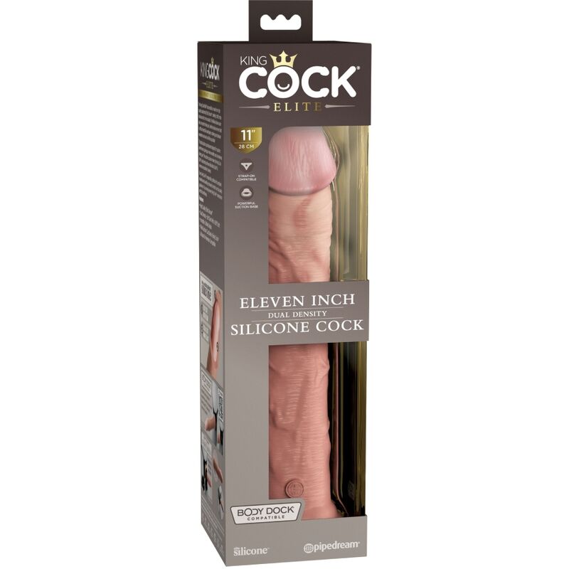 KING COCK - DILDO DE SILICONA REALISTA ELITE 28 CM