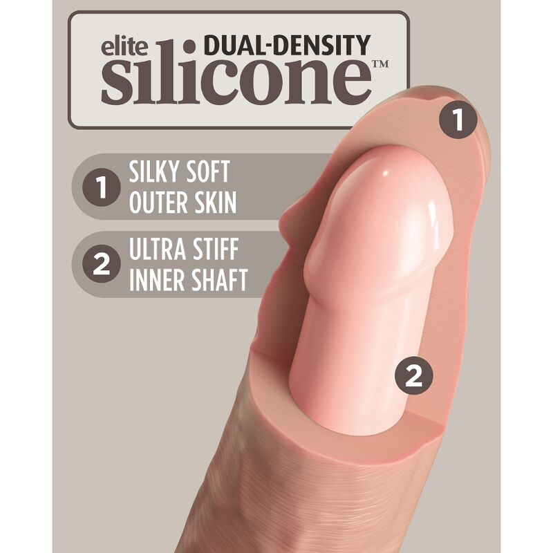 KING COCK - DILDO DE SILICONA REALISTA ELITE 28 CM