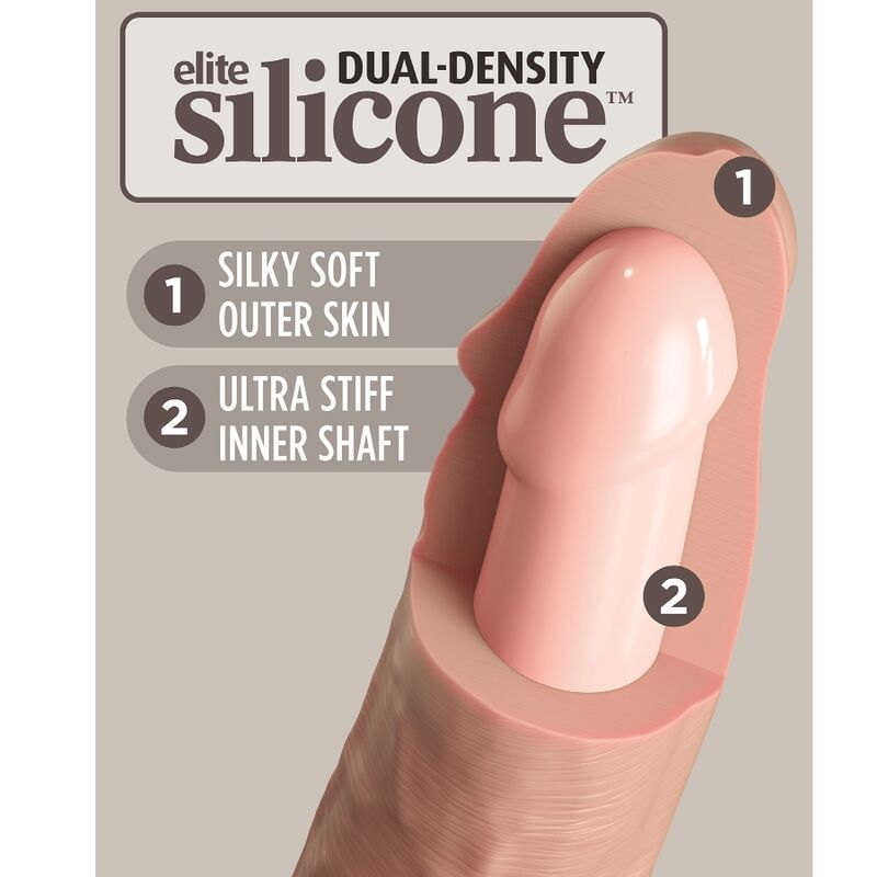 KING COCK - DILDO REALISTA ELITE VIBRADOR Y SILICONA 15,2 CM