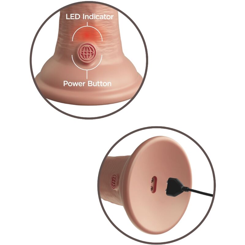 KING COCK - DILDO REALISTA ELITE VIBRADOR Y SILICONA 15,2 CM