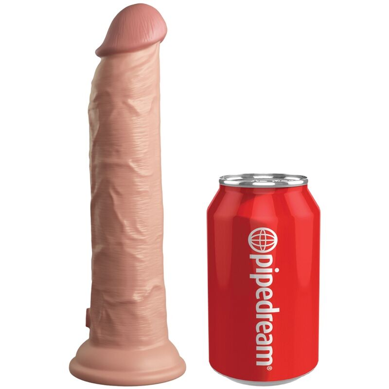 KING COCK - DILDO VIBRADOR REALISTA ELITE Y CONTROL REMOTO DE SILICONA 23 CM
