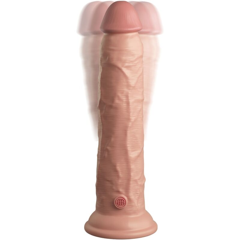 KING COCK - VIBRADOR DILDO REALÍSTICO ELITE E CONTROLE REMOTO DE SILICONE 23 CM