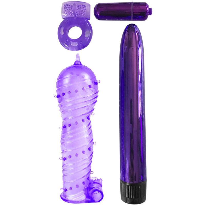 CLASSIX - KIT PARA PAREJAS CON ARO, FUNDA Y BALAS MORADA