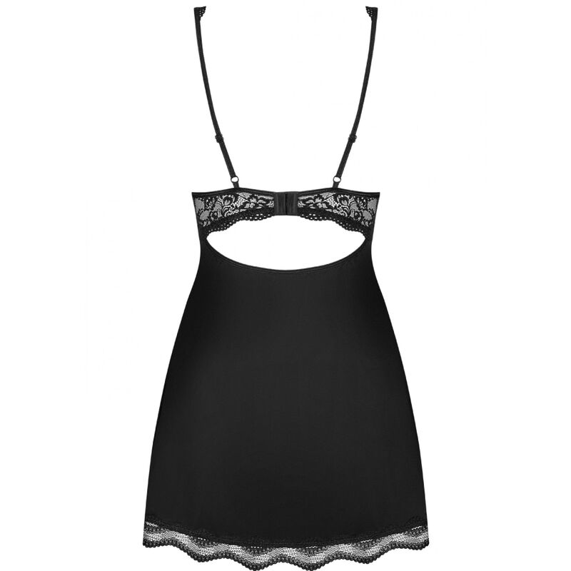 OBSESSIVE - BABYDOLL Y GUANTE TANGA NEGRO XS/S