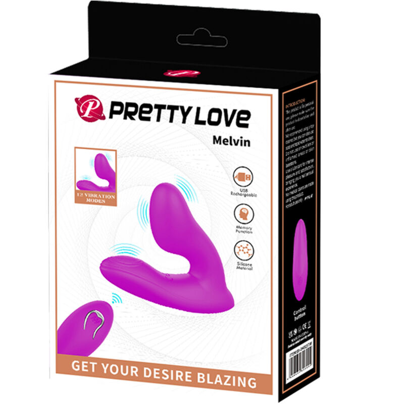 PRETTY LOVE - MASAJEADOR DE CLÍTORIS MELVIN CON CONTROL REMOTO