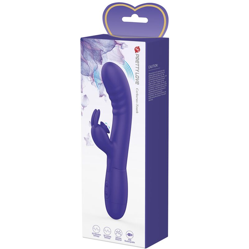 PRETTY LOVE - VIBRADOR CERBERUS YOUTH VIOLET RABBIT
