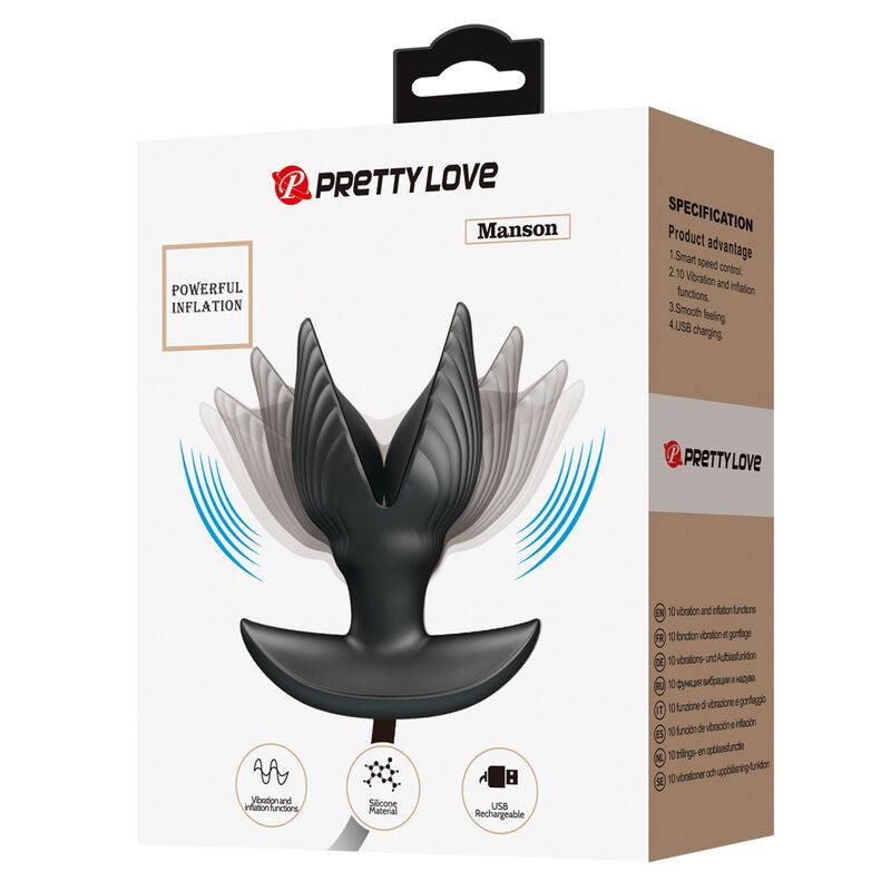 PRETTY LOVE - PLUG ANAL INFLÁVEL E RECARREGÁVEL