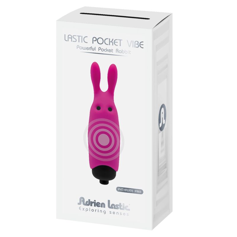 ADRIEN LASTIC - VIBRADOR CONEJO ROSA DE BOLSILLO LASTIC