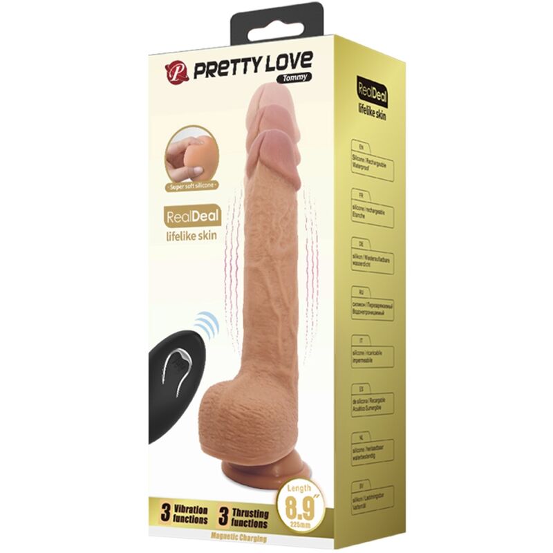 PRETTY LOVE - VIBRADOR TOMMY REALISTA DILDO 22,5 CM
