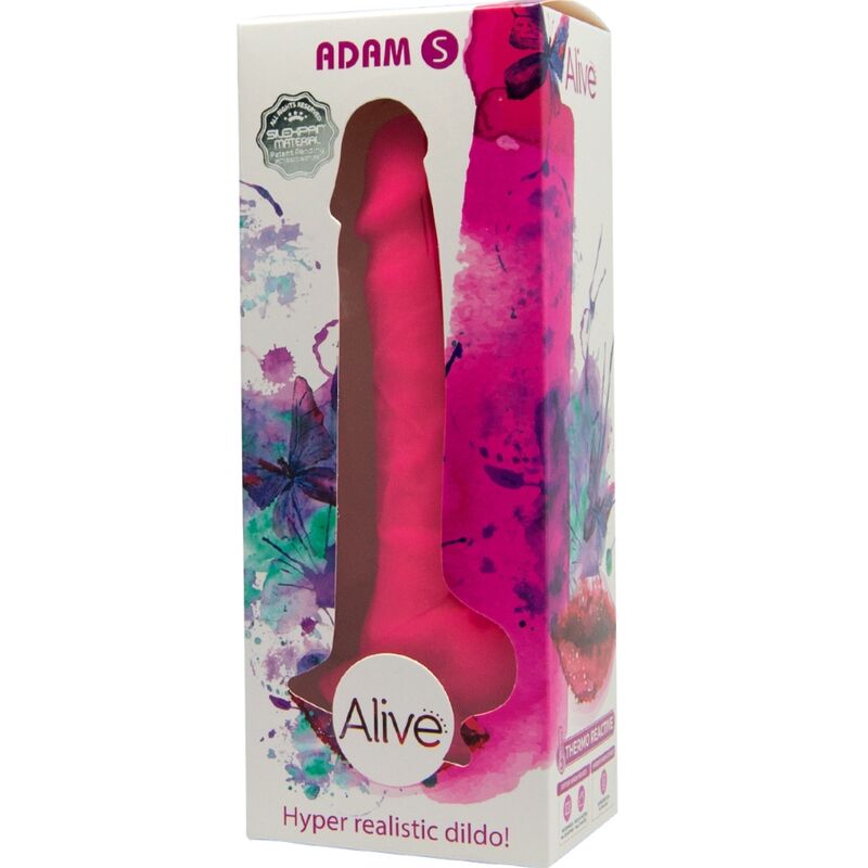 ALIVE - PENE REALISTA DE ADAM FUCSIA 17,75 CM