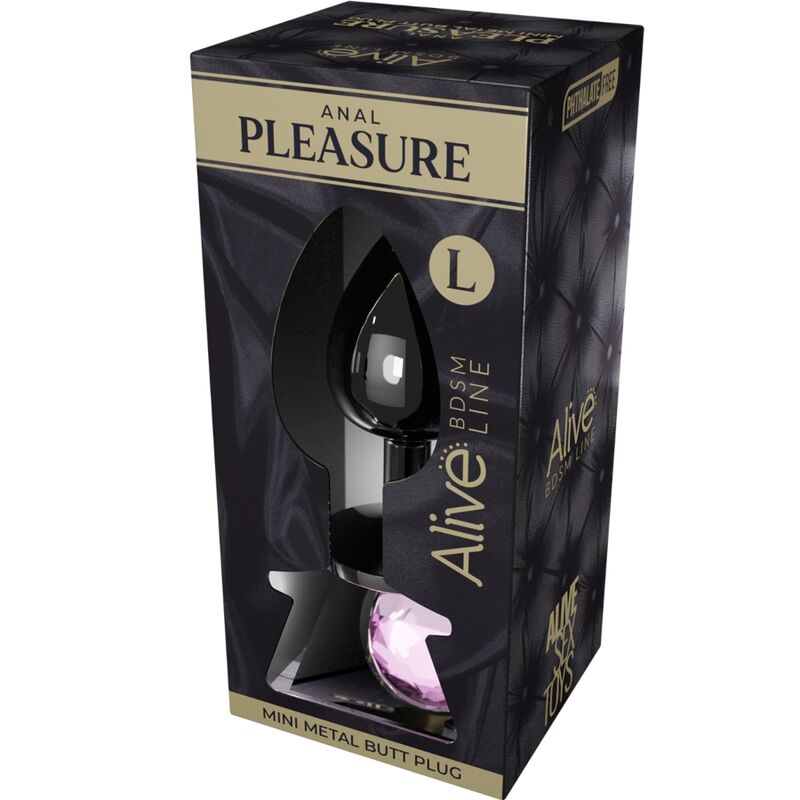 ALIVE - MINI PLUG DE PLACER ANAL METAL ROSA TALLA L