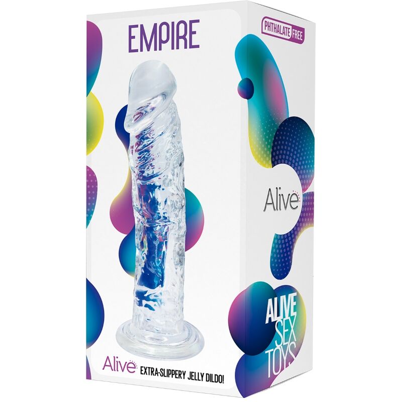ALIVE - EMPIRE PÊNIS REALISTA TRANSPARENTE 19,3 CM