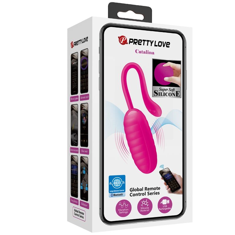 PRETTY LOVE - OVO VIBRATÓRIO RECARREGÁVEL CATALINA PINK