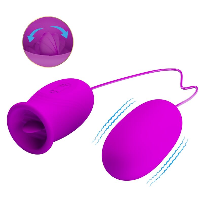 PRETTY LOVE - DAISY DUAL EGG VIBRADOR RECARREGÁVEL ROXO
