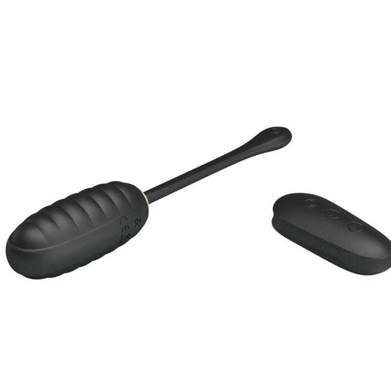 PRETTY LOVE - DOREEN LUXURY RECARREGÁVEL VIBRANTE OVO PRETO CONTROLE REMOTO