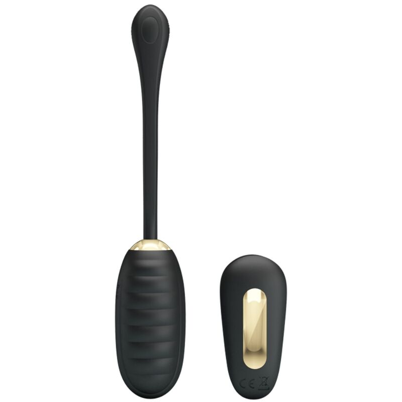 PRETTY LOVE - DOREEN LUXURY RECARREGÁVEL VIBRANTE OVO PRETO CONTROLE REMOTO