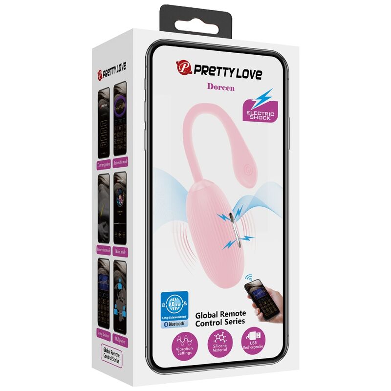 PRETTY LOVE - OVO VIBRATÓRIO ROSA RECARREGÁVEL DOREEN