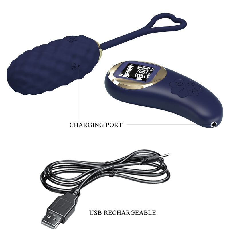 PRETTY LOVE - OVO VIBRADOR COM CONTROLE REMOTO VIVIAN BLUE