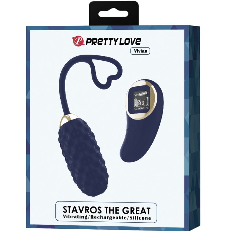 PRETTY LOVE - OVO VIBRADOR COM CONTROLE REMOTO VIVIAN BLUE