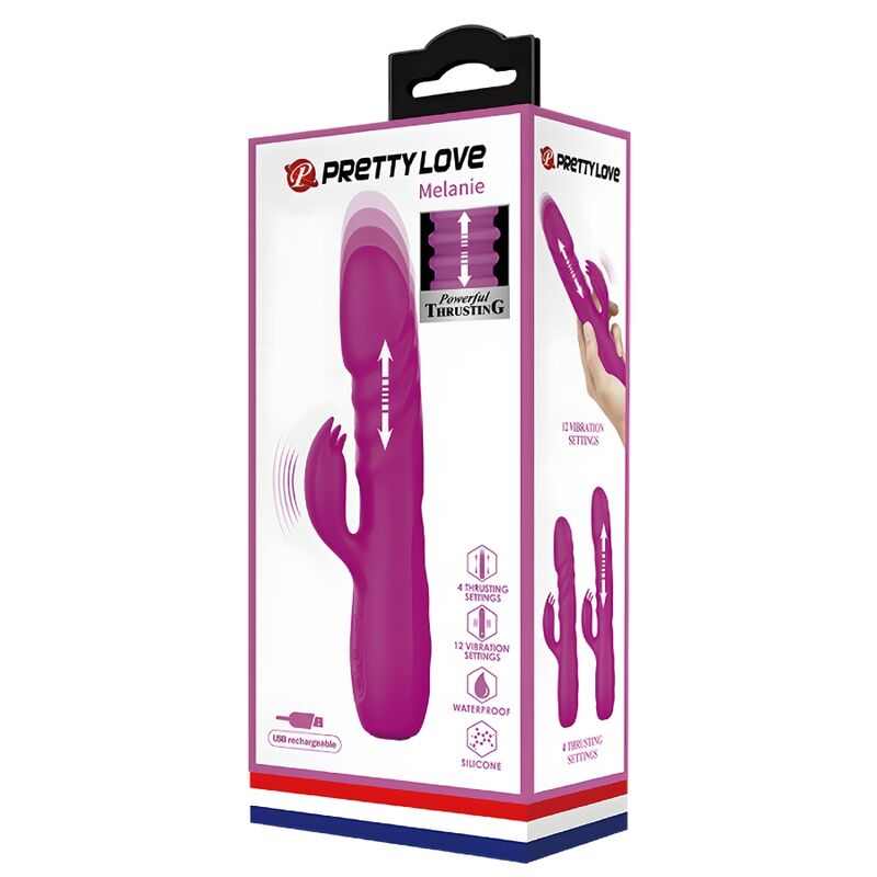 PRETTY LOVE - VIBRADOR COELHO RECARREGÁVEL MELANIE PURPLE