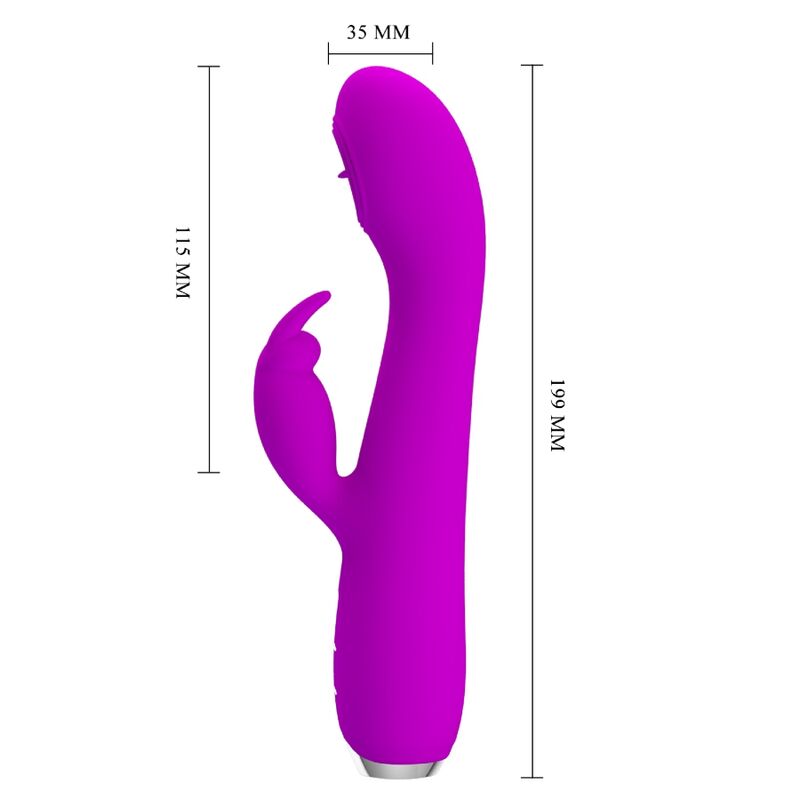 PRETTY LOVE - RACHEL VIBRADOR RECARREGÁVEL COM SUCÇÃO ROXA