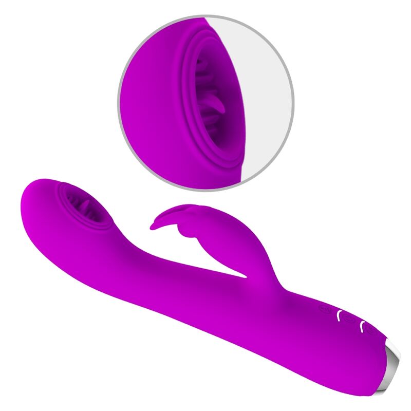 PRETTY LOVE - RACHEL VIBRADOR RECARREGÁVEL COM SUCÇÃO ROXA